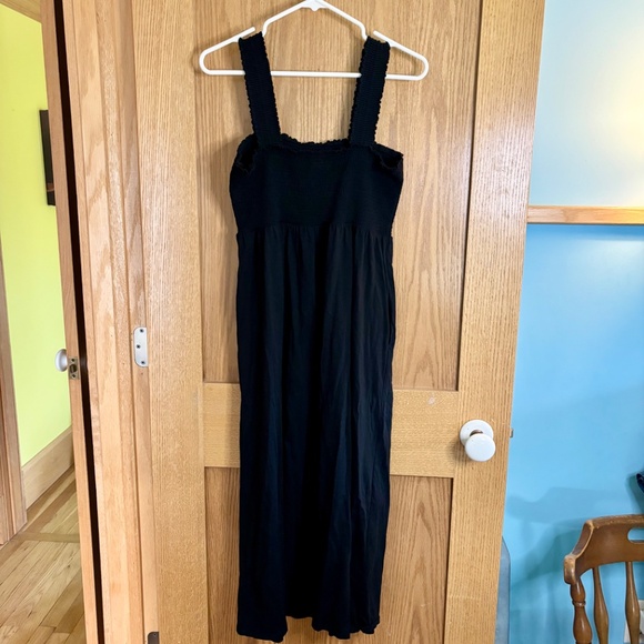 Old Navy Women’s Black Cotton Smocked Midi Dress - Size Large - Picture 5 of 7